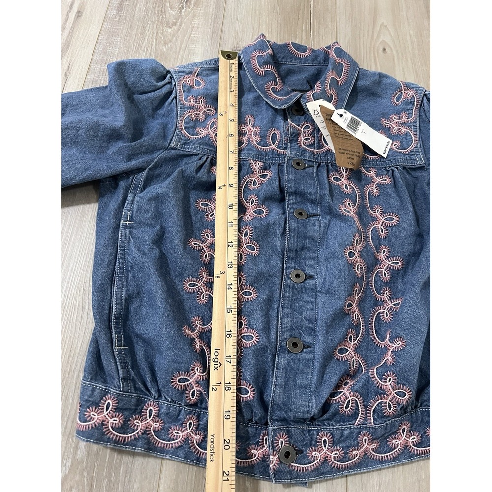 RRL Martin Flora Embroidered Denim Shirt Women Size 3 - Picture 6 of 9